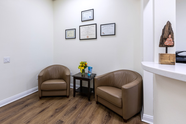 Waiting area with chairs at Higher Ground Dentistry in Upland, CA