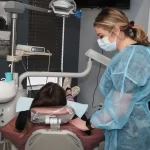 Weekend dentist in Upland treating patient in modern dental office
